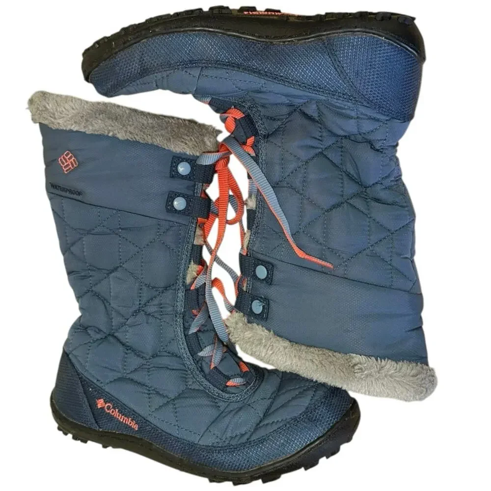 Columbia Omni Grip Waterproof Blue & Gray Winter Snow Boots‎